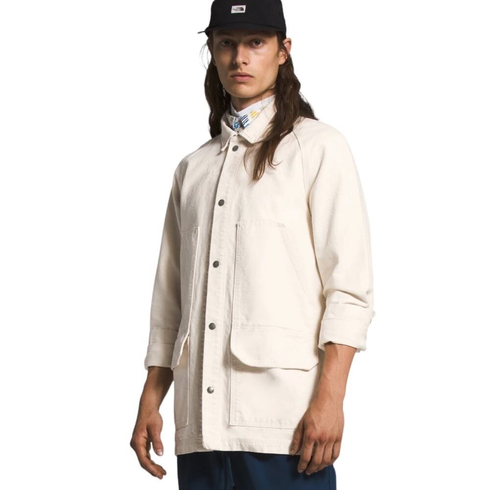 The North Face Men's Outlander Canvas Utility Jacket Cream Pockets‎ Workwear M